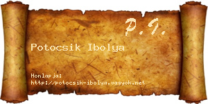 Potocsik Ibolya névjegykártya